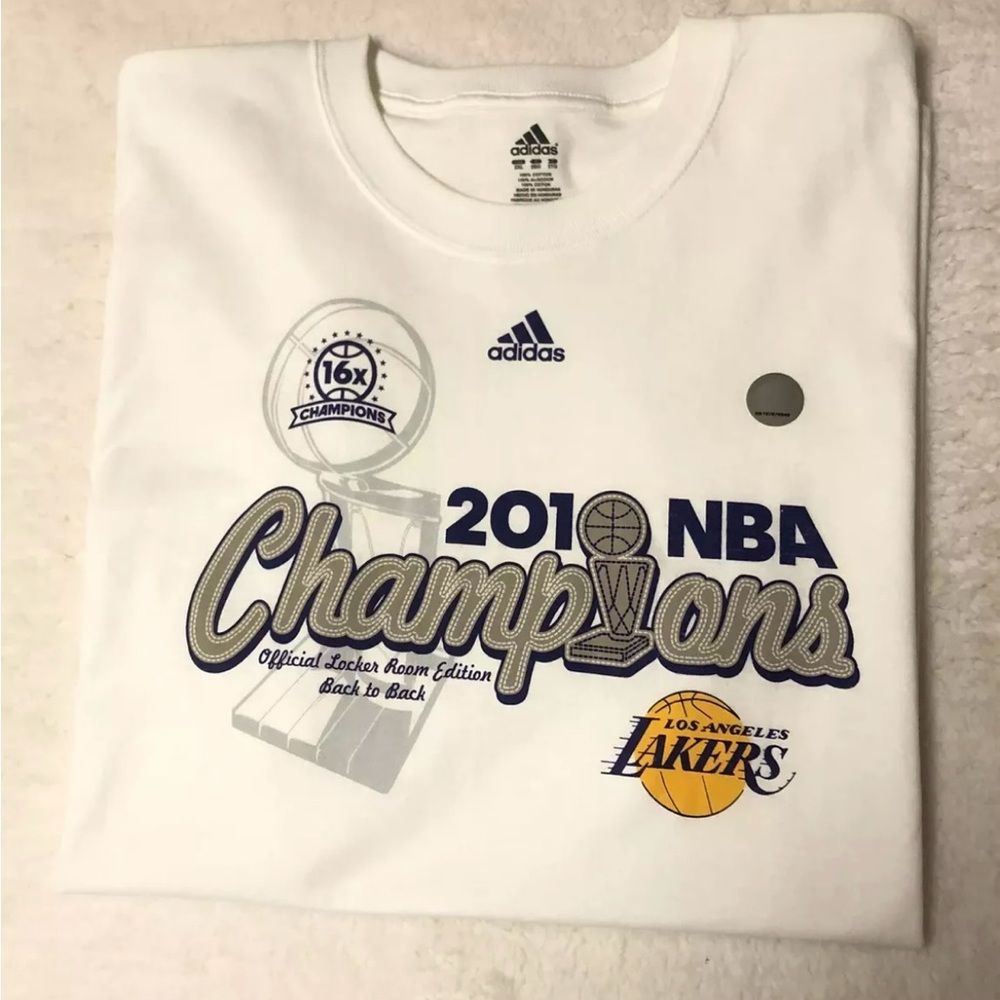 RARE Los Angeles Lakers 2010 NBA Champions Locker Room Kobe T Shirt Sz 2XL NEW